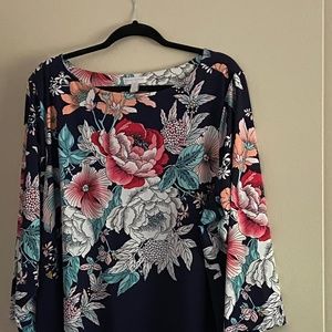 Charter Club Women's Plus Size Floral Print Tunic